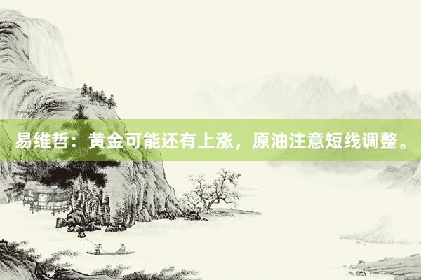 易维哲：黄金可能还有上涨，原油注意短线调整。