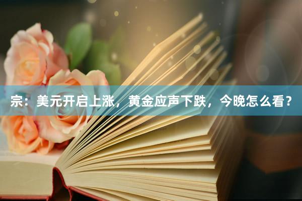 宗：美元开启上涨，黄金应声下跌，今晚怎么看？