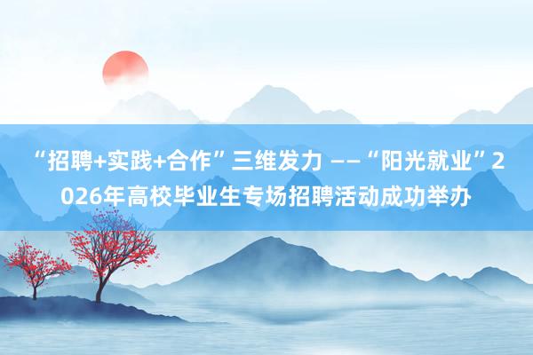 “招聘+实践+合作”三维发力 ——“阳光就业”2026年高校毕业生专场招聘活动成功举办