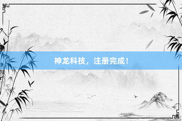 神龙科技，注册完成！