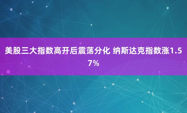 美股三大指数高开后震荡分化 纳斯达克指数涨1.57%